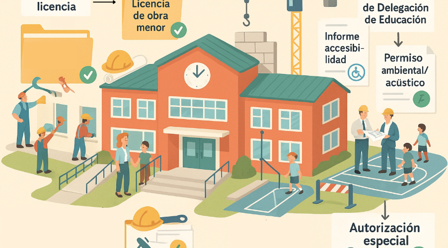 Permisos y autorizaciones imprescindibles para mejorar un centro educativo